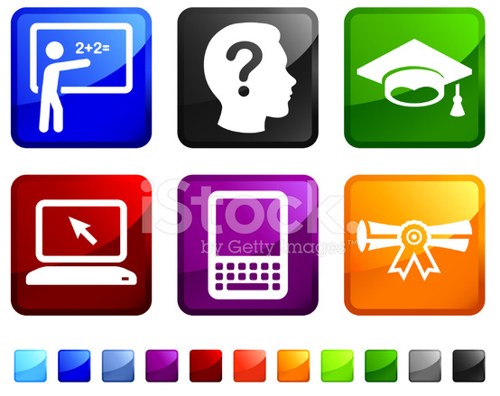 554x439 Studying For Diploma And Graduation Vector Icon Set Stickers Stock