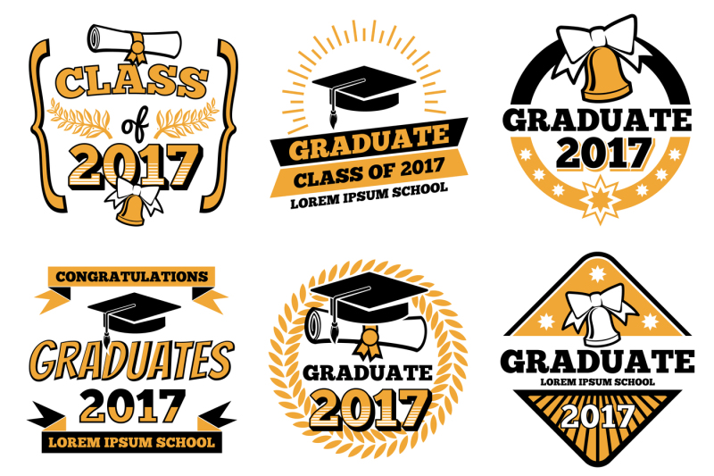 800x533 Vintage Student Graduate Vector Badges Graduation Celebration