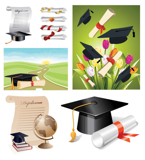 600x662 Designer Academic Graduation Vector Material