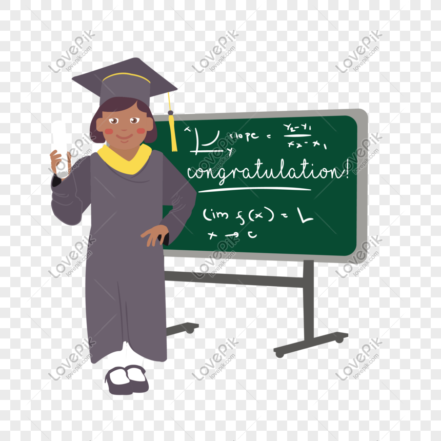 860x860 Cartoon Schoolgirl Graduation Vector Material Png Image Picture