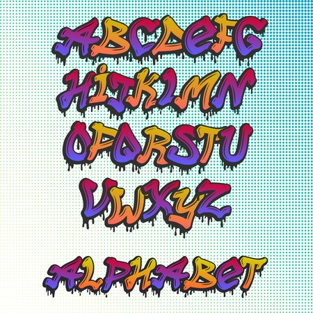 Graffiti Alphabet Vector At Vectorified.com 