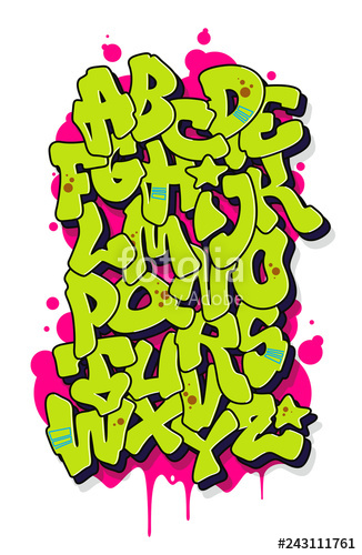 Graffiti Comic Alphabet Vector Font Stock Image And Royalty Free 326x500 Graffiti Comic Alphabet Vector Font Stock Image And Royalty Free