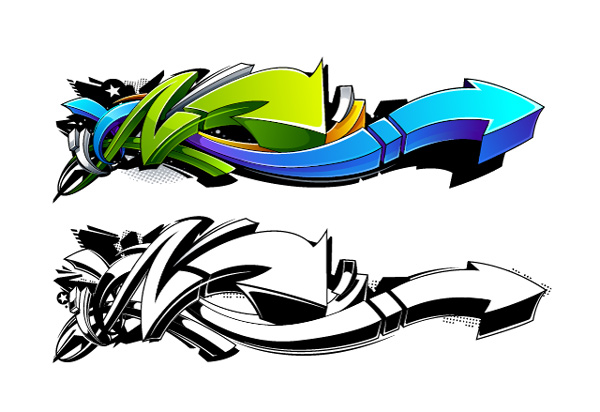 Create A Wild, Graffiti Style Arrow Design In Adobe Illustrator 600x412 Create A Wild, Graffiti Style Arrow Design In Adobe Illustrator
