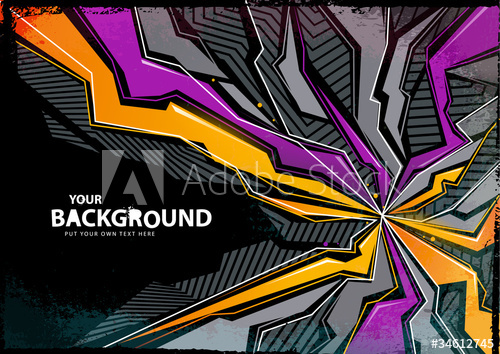 500x354 Cool Abstract Graffiti Background Vector Illustration
