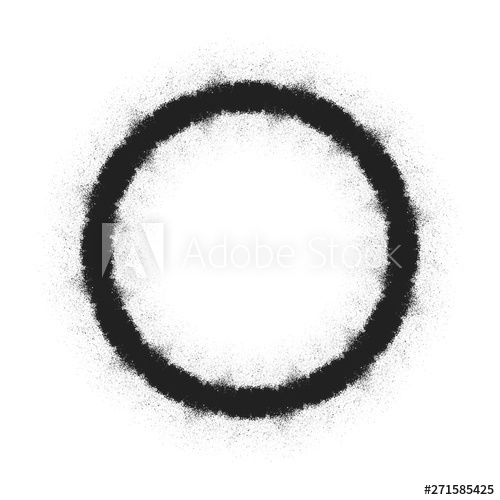 500x500 Round Spray Paint Frame Grunge Graffiti Background Vector