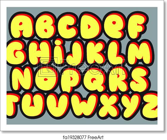 560x470 Free Art Print Of Graffiti Font Alphabet Different Letters Vector