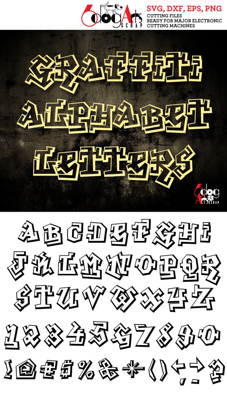 794x1375 Graffiti Letters Digital Dxf Diy Silhouette Etsy