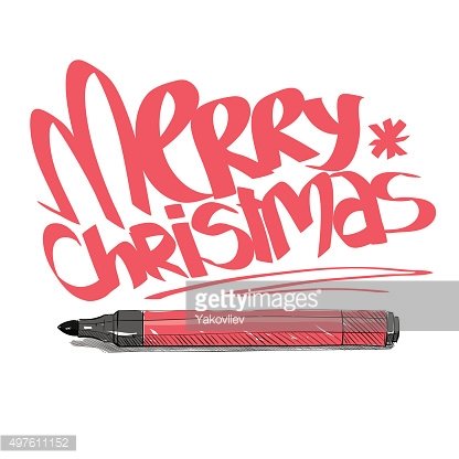 416x416 Merry Graffiti Letters Vector Illustration Premium Clipart