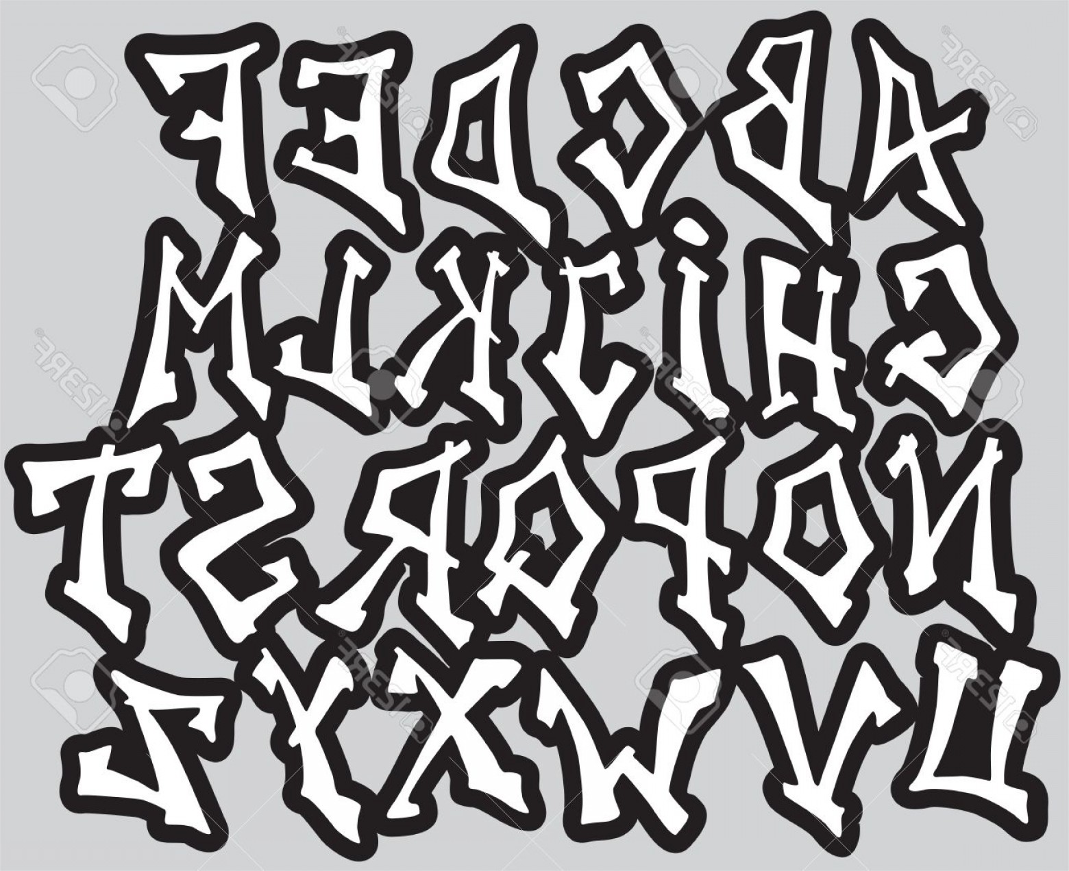 Graffiti Letters Vector at Vectorified.com | Collection of Graffiti ...