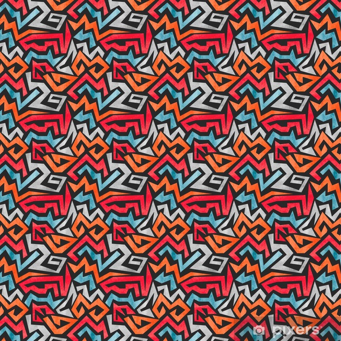 700x700 Watercolor Graffiti Seamless Pattern Vector Colorful Geometric