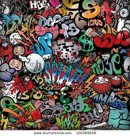 450x470 Seamless Graffiti Pattern