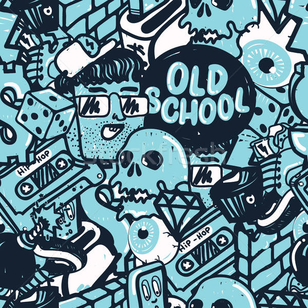 600x600 Graffiti Seamless Pattern Vector Illustration Ivan Kamzyst