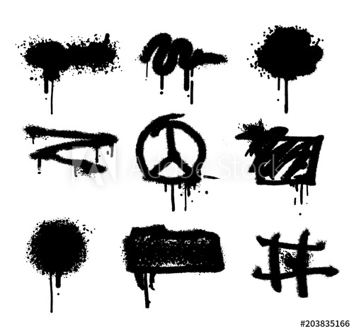 500x468 Spray Set Paint Vector Splatter Grunge Texture Abstract Vector