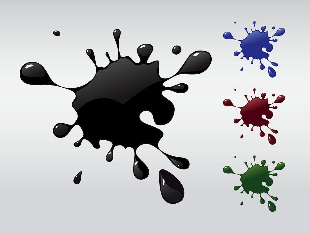 1024x769 Vector Paint Blobs Pack In Graffiti Style Street Art Vector