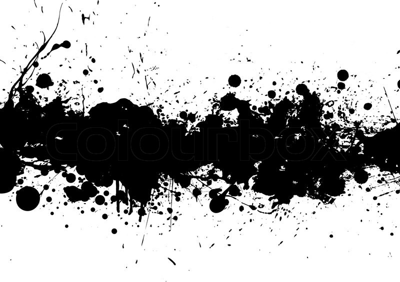 800x565 Black And White Ink Splat Background Stock Vector Colourbox