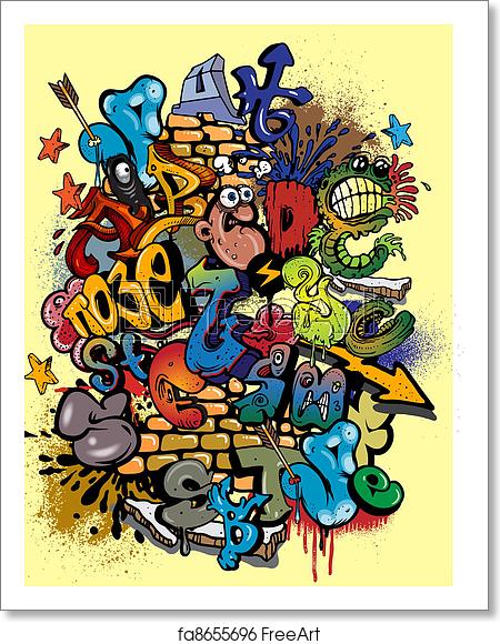 450x580 Free Art Print Of Graffiti Vector Elements Graffiti Vector