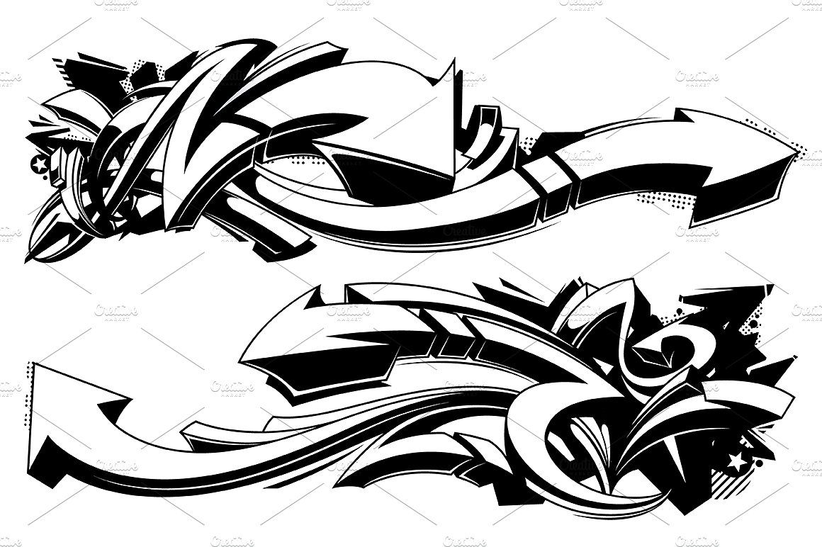 1160x772 Graffiti Vector Arrows