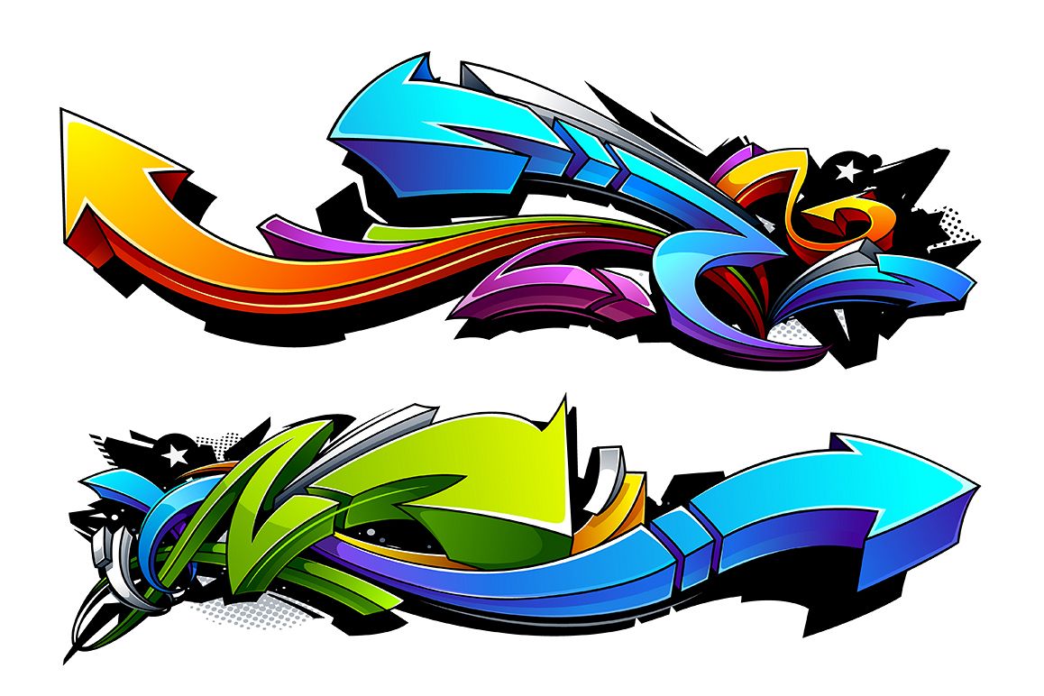 1158x772 Graffiti Vector Arrows