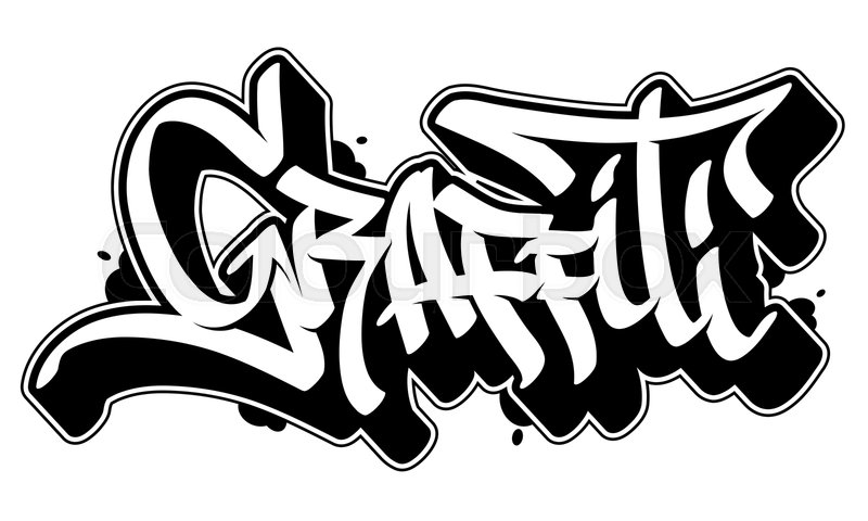 800x480 Graffiti Vector Word In Readable Stock Vector Colourbox