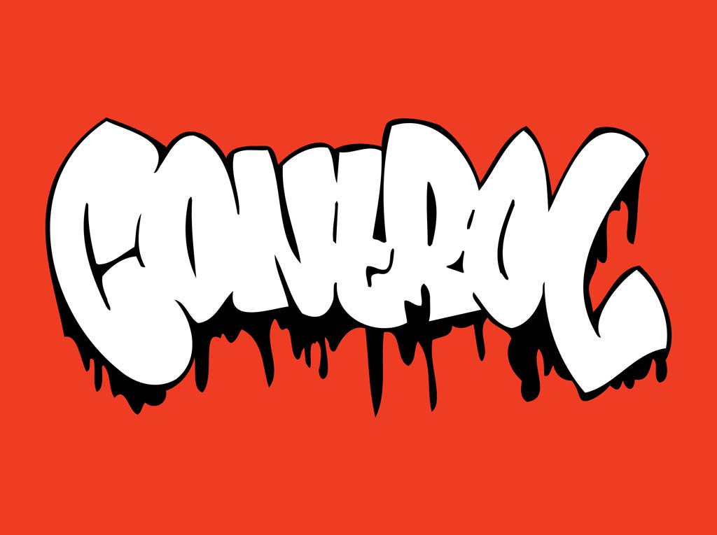 1024x765 Control Graffiti Vector Art Graphics