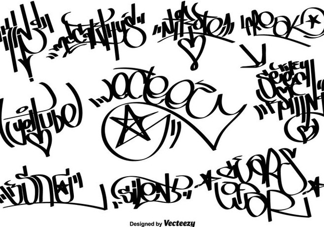 632x443 Vector Graffiti Tags Free Vector Download Cannypic