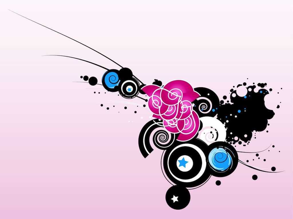 1024x768 Graffiti Decoration Vector Art Graphics