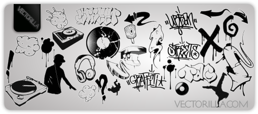 509x226 Free Dj Graffiti Vector Artwork