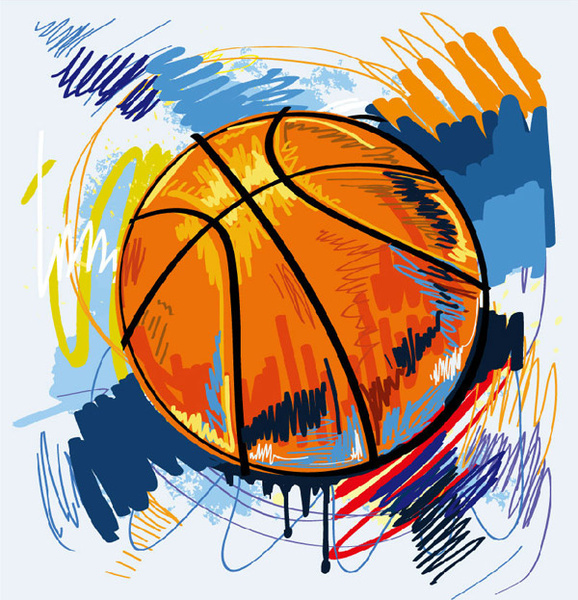 578x600 Basketball Graffiti Vector Free Vector In Encapsulated Postscript