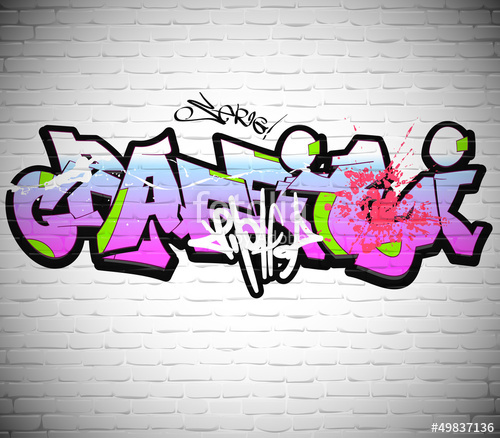 500x438 Graffiti Wall Background, Urban Art Stock Image And Royalty Free