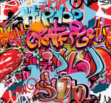 222x206 Graffiti Wall Vector Urban Hip Hop Background
