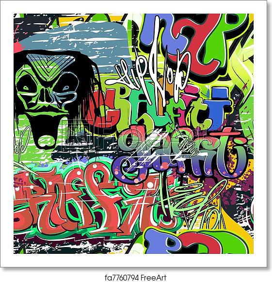 561x581 Free Art Print Of Graffiti Wall Vector Urban Hip Hop Graffiti