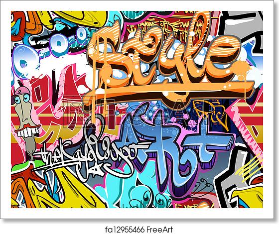 560x470 Free Art Print Of Graffiti Wall Urban Art Vector Background