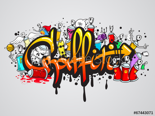500x375 Graffiti Murals Urban Scene Wallpaper Murale Design