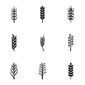 300x300 Cereal Gran Set Simple Style Set Of Cereal Grain Vector