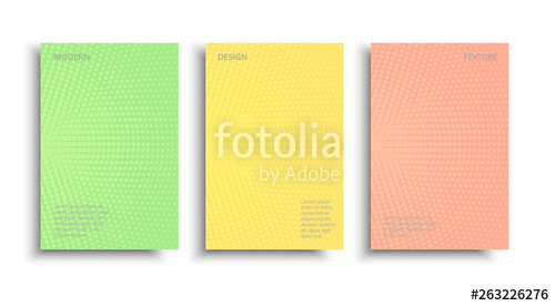 500x276 Vector Set Minimalist Halftone Covers Design Vector Colorful