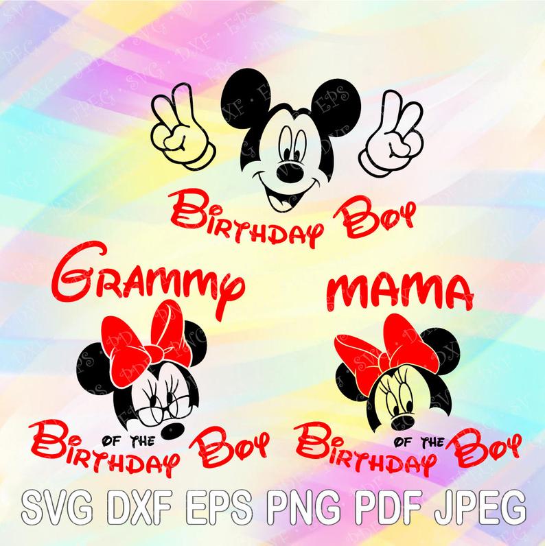 794x796 Mickey Mouse Head Face Birthday Boy Mama Grammy Cut Vector Etsy