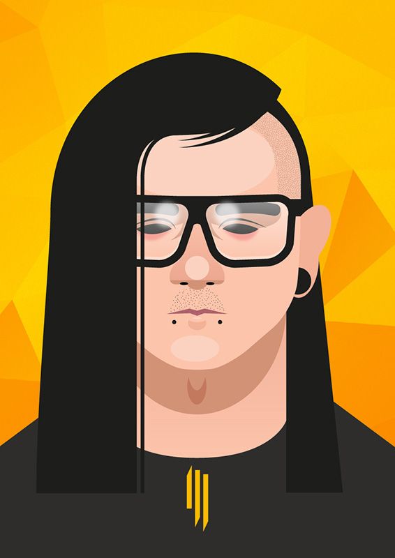 566x800 Vector Illustration Skrillex