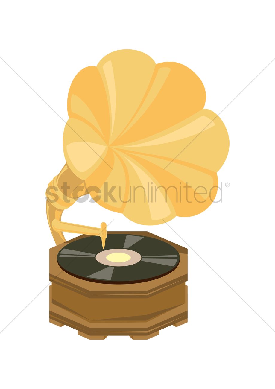 Gramophone Vector Image 919x1300 Gramophone Vector Image