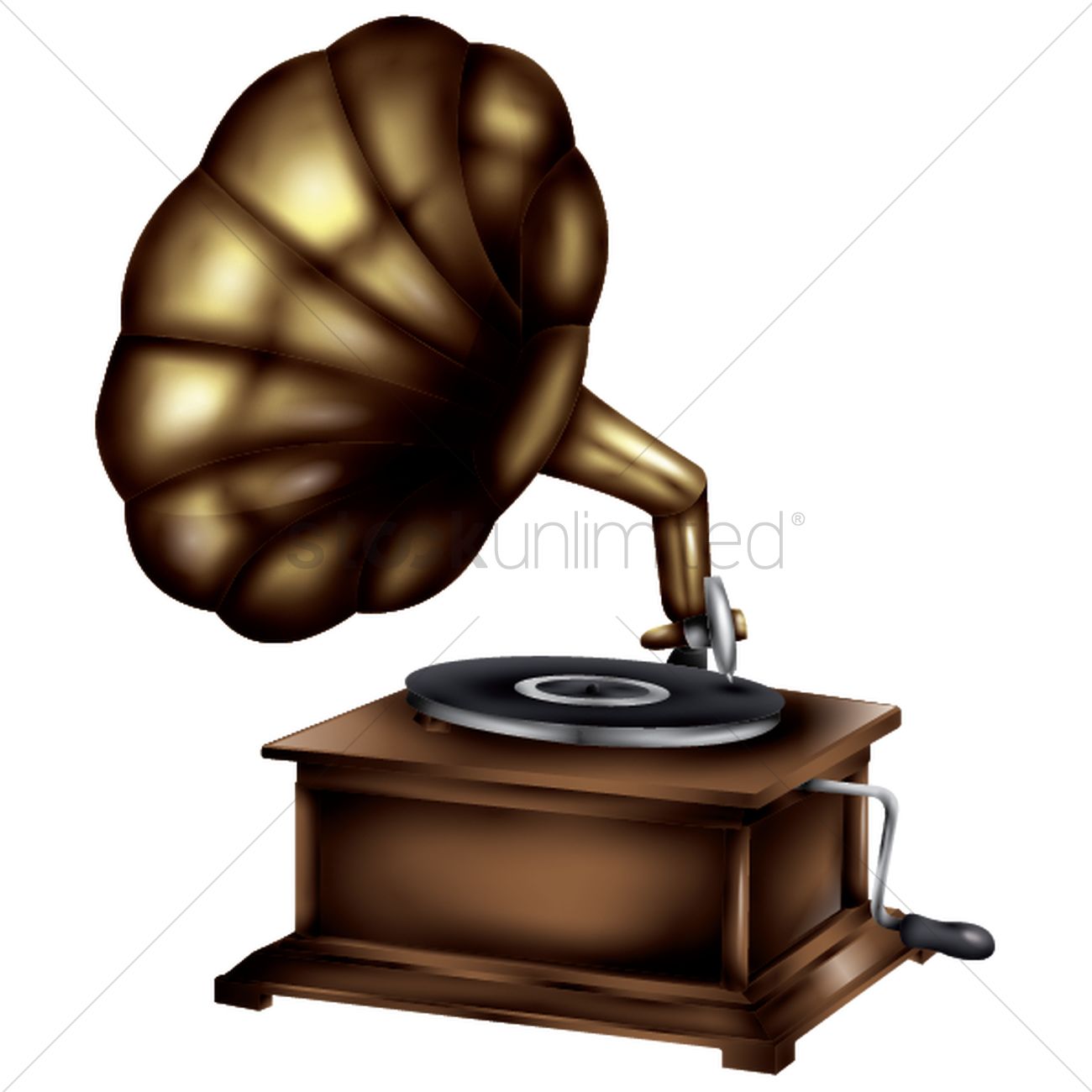 Gramophone Vector Image 1300x1300 Gramophone Vector Image