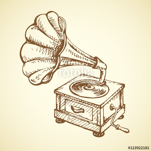 Gramophone Vector Drawing Stock Image And Royalty Free Vector 500x500 Gramophone Vector Drawing Stock Image And Royalty Free Vector