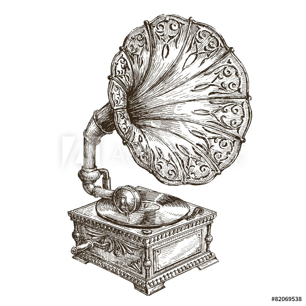 Photo Art Print Gramophone Vector Logo Design Template Music 1000x1000 Photo Art Print Gramophone Vector Logo Design Template Music