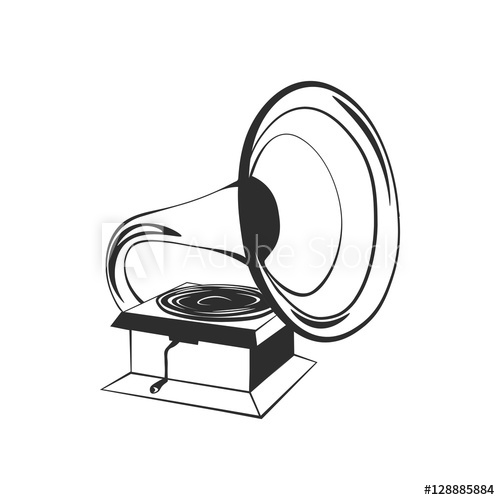 Gramophone Vector Logo Design Template Music Or Vinyl Record 500x500 Gramophone Vector Logo Design Template Music Or Vinyl Record