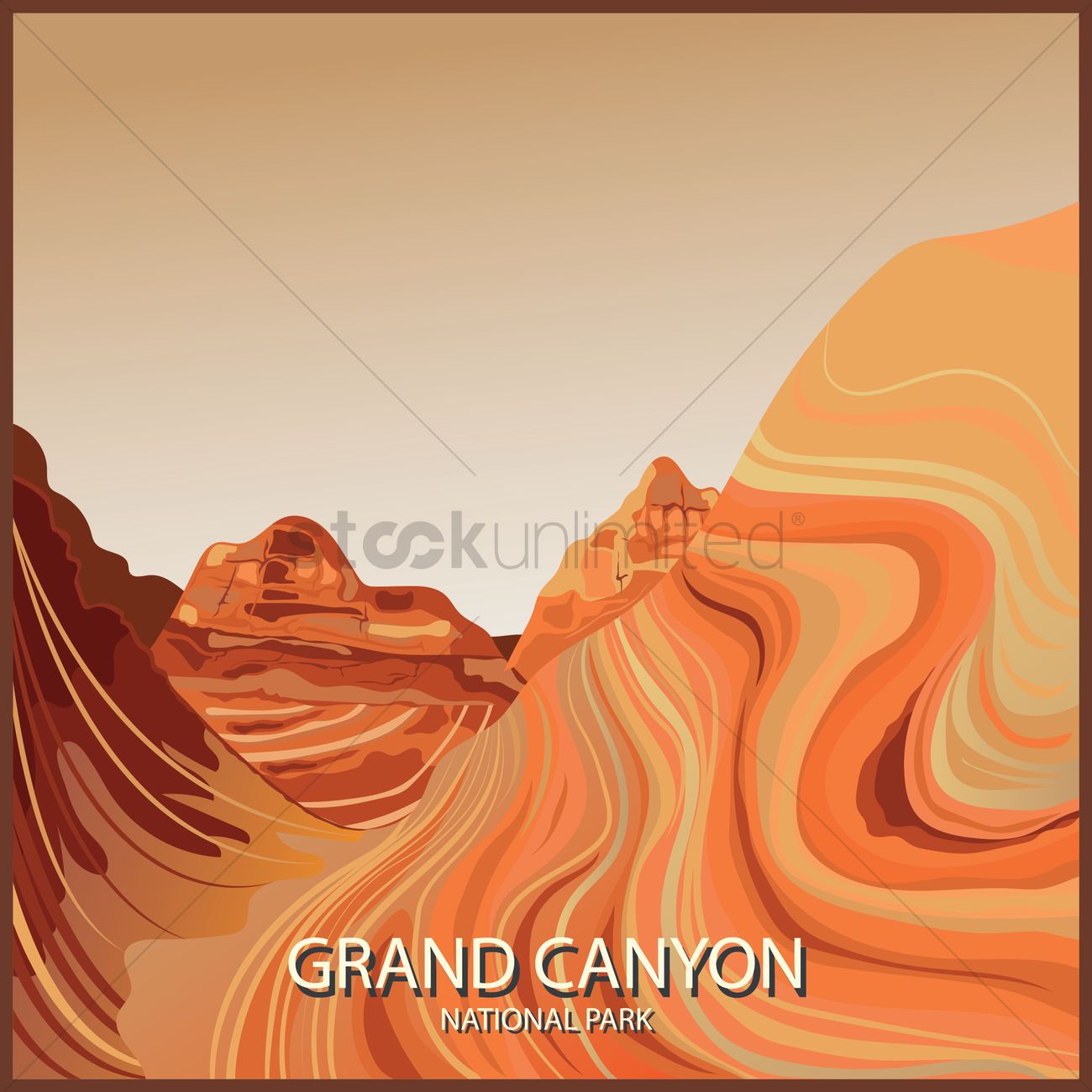 1300x1300 Grand Canyon Vector Image