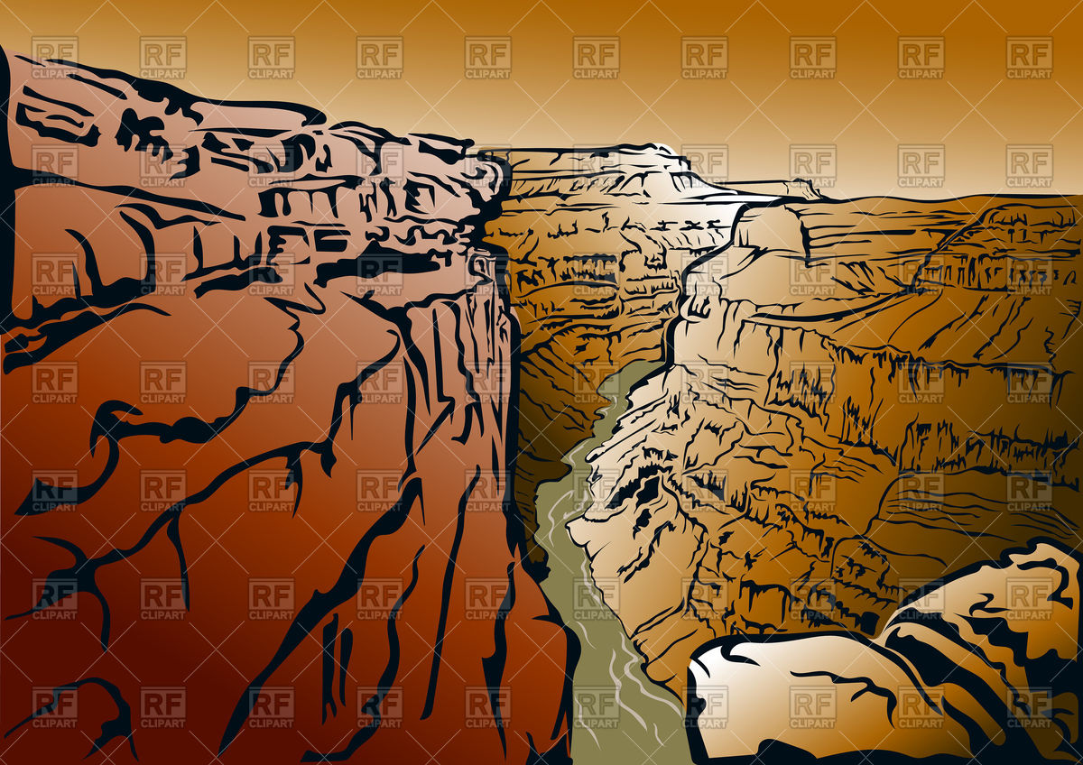 1200x848 Panorama Of The Grand Canyon And The Colorado River Vector Image