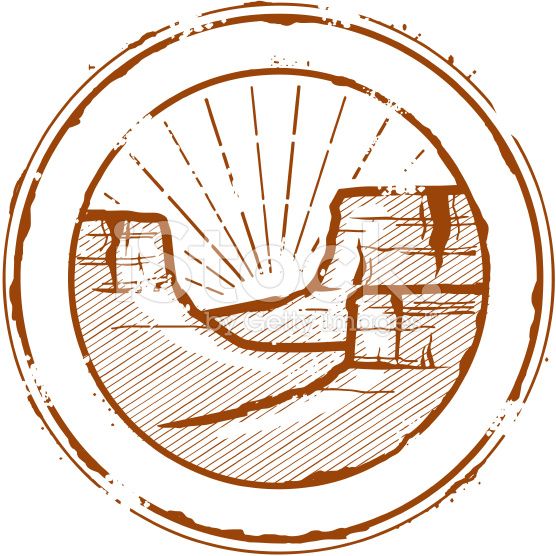 556x556 Stylized Vintage Stamp Of The Grand Canyon Great For An Outdoorsy