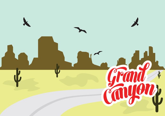 700x490 Vector Illustration Of Grand Canyon
