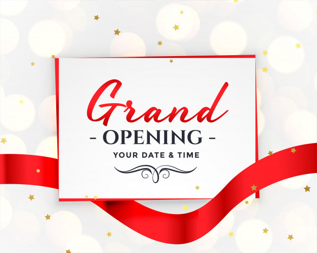 626x500 Grand Opening White Invitation Free Vector Vectorkh