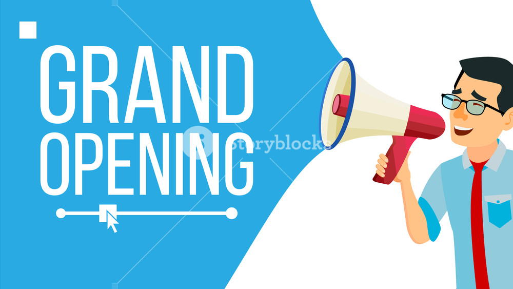 1000x563 Businessman Announce Concept Vector Screaming Announcement Banner