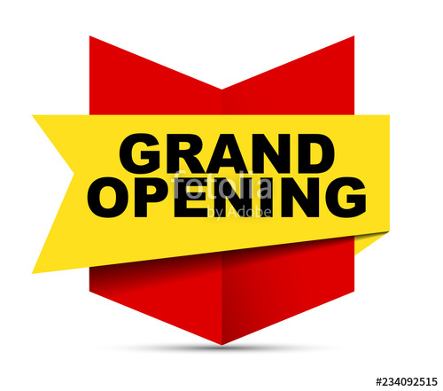 500x441 Red Vector Banner Grand Opening Stock Image And Royalty Free