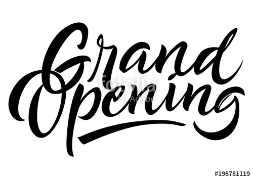 500x354 Grand Opening Lettering Handwritten Text, Calligraphic